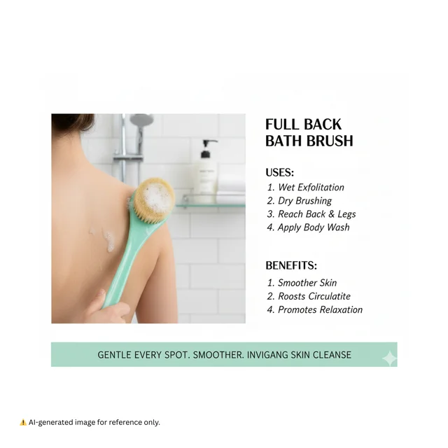 PLASTIC HANDLE BATH BRUSH