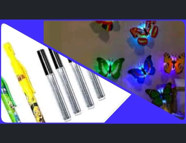 COMBO (PENCIL WITH DABBLE FLAWER MALTI COLOR LED)