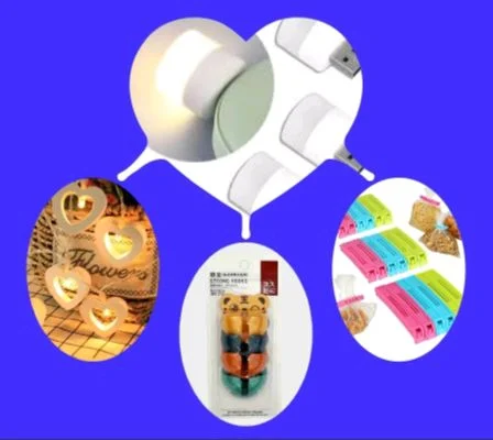 COMBO (USB BULB/LOVE LED LIGHT/PLUG HOLDER/FOOD PEKING CLIP 