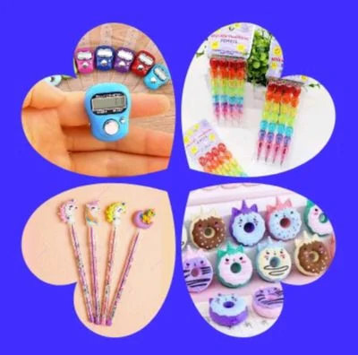 COMBO (CAUNTING MACHINE/MOTI PENCIL/CARTOON PENCIL/CARTOON RABAR )