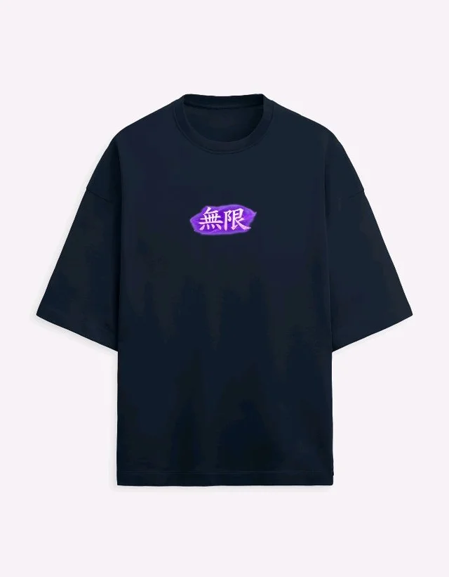 LIMITLESS STATE OVERSIZED T-SHIRT - L, Navy Blue
