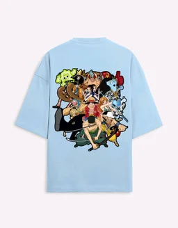One Piece Oversized T-SHIRT - S, Light Blue