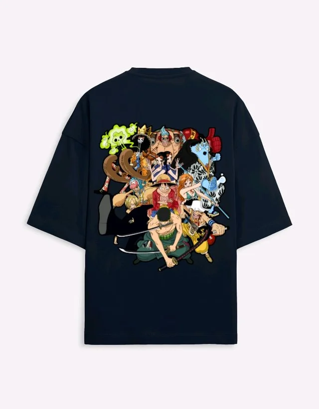 One Piece Oversized T-SHIRT - M, Navy Blue