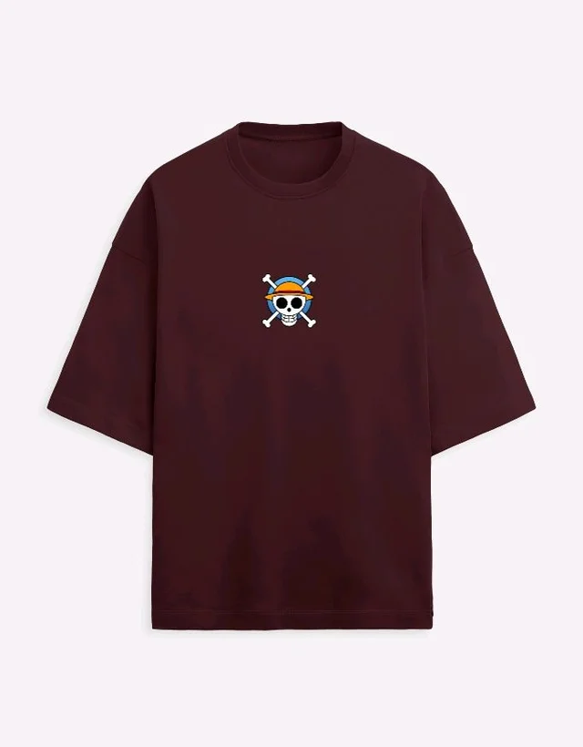 One Piece Oversized T-SHIRT - XL, Maroon