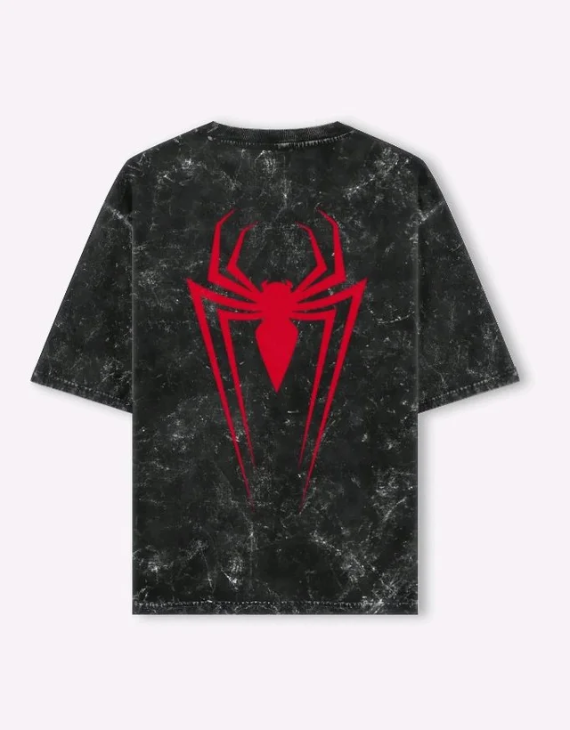 Spider-Man Acid Washed Oversized T-shirt - XL