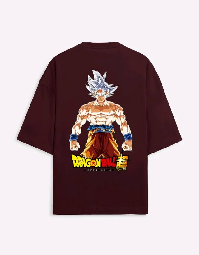 Goku Ultra Instinct Oversized Tee - XS, Maroon