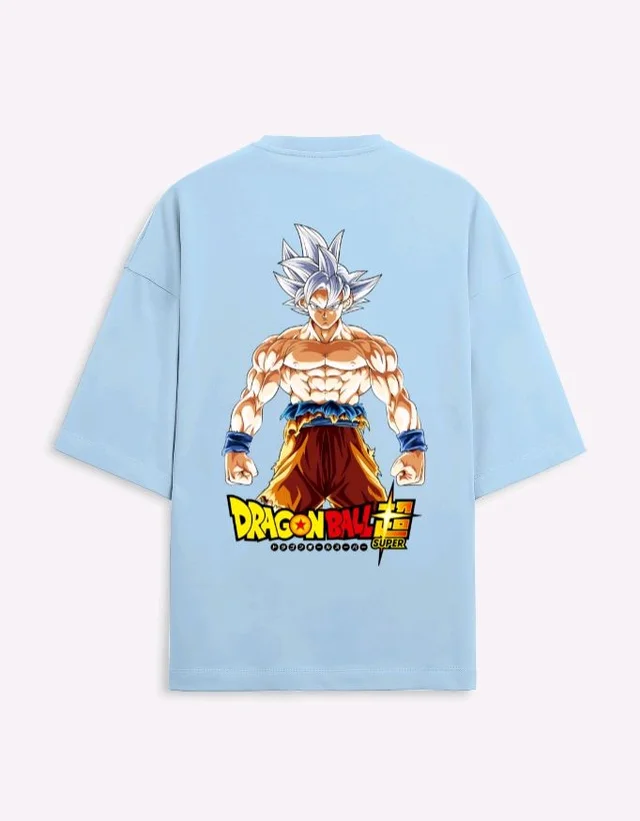 Goku Ultra Instinct Oversized Tee - M, Baby Blue
