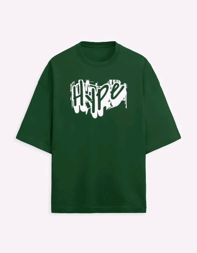 OG Hype 3D Puff Print Tee - XS, Bottle Green