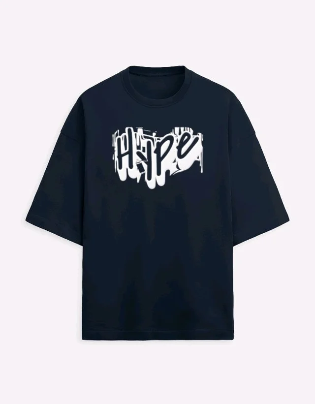 OG Hype 3D Puff Print Tee - XL, Navy Blue