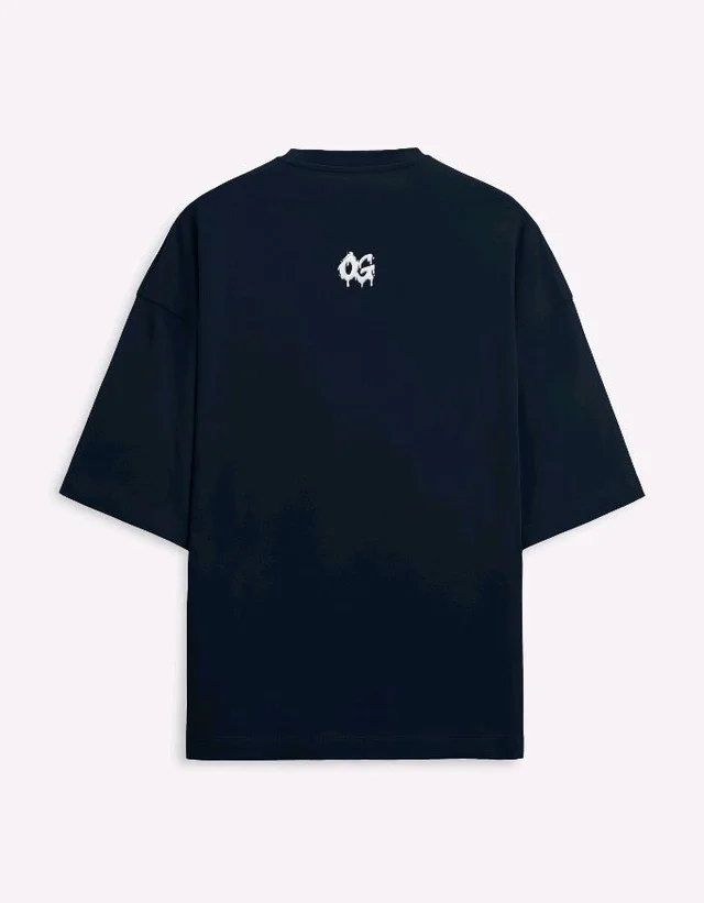 OG Hype 3D Puff Print Tee - XL, Navy Blue