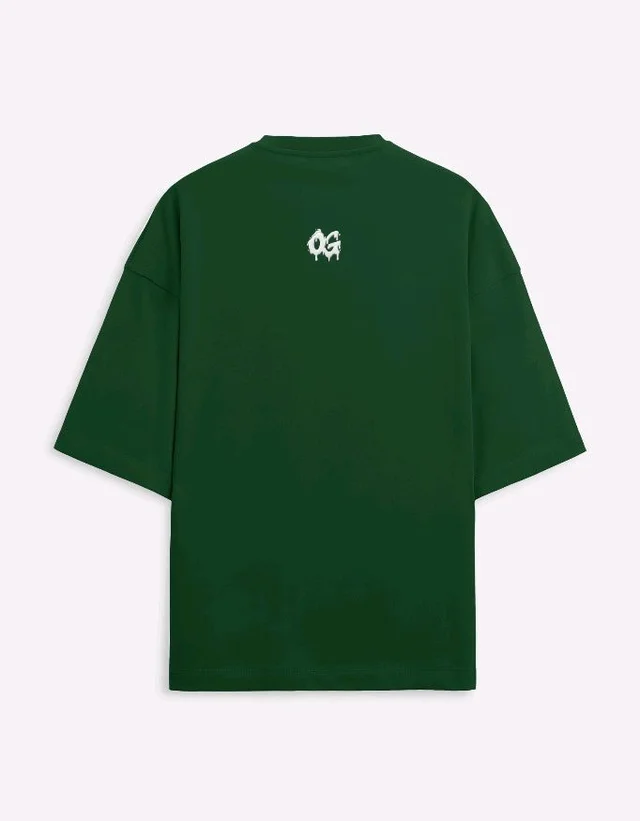 OG Hype 3D Puff Print Tee - XL, Bottle Green
