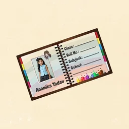 Ayodhara Personalized Photo Name Sticker for kids | Custom Labels for Notebooks