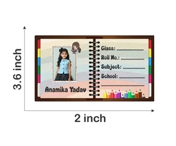 Ayodhara Personalized Photo Name Sticker for kids | Custom Labels for Notebooks