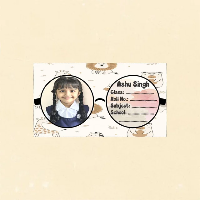 Ayodhara Customized Photo Name Sticker for kids