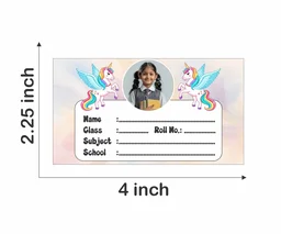 Ayodhara Personalized Photo Name Sticker for kids | Custom Labels for Notebooks
