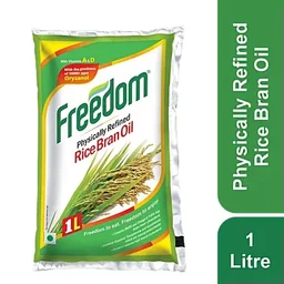 Freedom Physically Refined Rice Bran Oil, 1 L Pouch