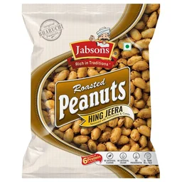 Jabsons Roasted Peanut Hing Jeera 140g | Jumbo Bharuchi Flavored Peanuts | Premium Roasted Moongfali