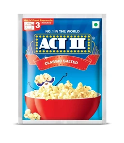 Act II Instant Classic Salted Popcorn-37.5gx2(Pack of 2)