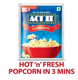 Act II Instant Classic Salted Popcorn-37.5gx2(Pack of 2)