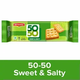 Britannia 50-50 Sweet & Salty Biscuits pack of 2 (2x62.8 g)