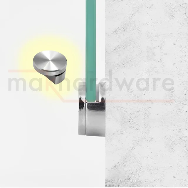 MAK HARDWARE BRASS Glass Half Round Mirror Holder Bracket / Mirror DHABI / Mirror Clips / Mirror Mounting Clips, Mirror Brackets Hardware, Wall Mirror Mounting Brackets, Mirror Glass Clips Clamps Holders Fixed Fitting - 6mm