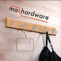 MAK HARDWARE J HOOK Stainless Steel Unbreakable J Type Two Hook Bathroom Hooks Cloth Hanger Wall Hook Door Robe Hooks for Hanging Keys, Clothes Per Piece... - SILVER