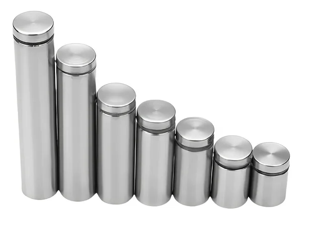 MAK HARDWARE STAINLESS STEEL (25mm Rod Thickness) SPACERS MOUNT STAND OFF BOLTS SCREWS S.S. STUDS FOR GLASS/ACRYLIC SHEETS DESIGNER SHEETS - - 25mm*37.5mm / 1inch.*1.5inch.