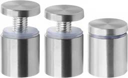 MAK HARDWARE STAINLESS STEEL (25mm Rod Thickness) SPACERS MOUNT STAND OFF BOLTS SCREWS S.S. STUDS FOR GLASS/ACRYLIC SHEETS DESIGNER SHEETS - - 25mm*37.5mm / 1inch.*1.5inch.