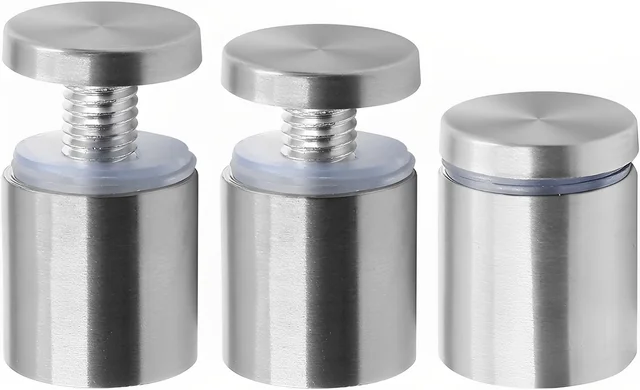 MAK HARDWARE STAINLESS STEEL (25mm Rod Thickness) SPACERS MOUNT STAND OFF BOLTS SCREWS S.S. STUDS FOR GLASS/ACRYLIC SHEETS DESIGNER SHEETS - - 25mm*37.5mm / 1inch.*1.5inch.