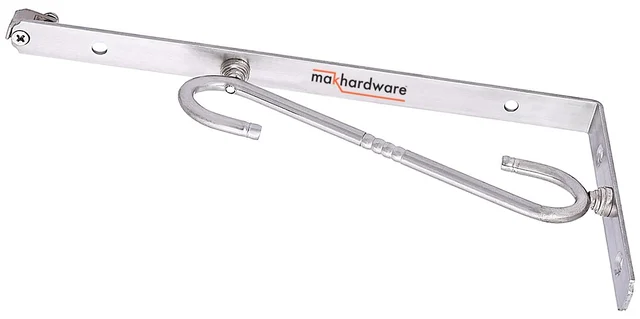 MAK HARDWARE Stainless Steel SL Bracket/SL Type Shelf Bracket - 12inch