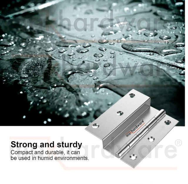 MaK HARDWARE Stainless Steel L-Hinges - 3" X 3/4" X19 MM