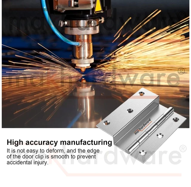 MaK HARDWARE Stainless Steel L-Hinges - 3" X 3/4" X19 MM