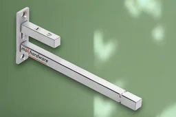 MAK HARDWARE Stainless Steel Glass Shelf Bracket F Type Square F BRACKET Shelf Bracket 4'' (Adjustable) - 4 inch. ADJUSTABLE