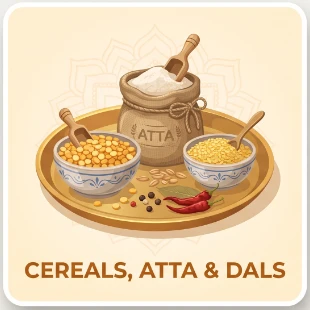 Cereals, Atta & Dals