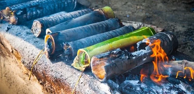 Oak Kemung ( Meat Cooked In Bamboo ) - Vo Oak Kemung