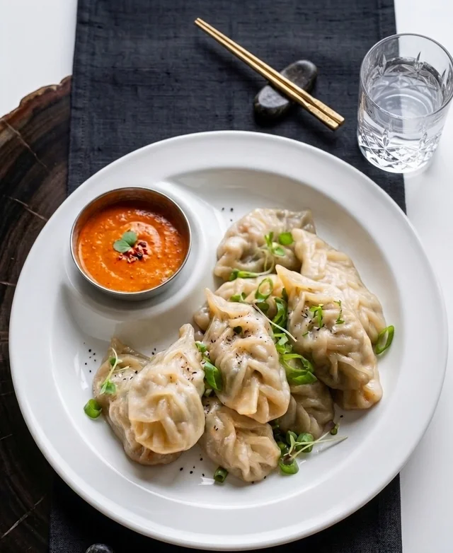 Steamed Momos - Pork- Half