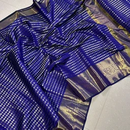 Banarasi Thousand Butta saree - Royal Blue