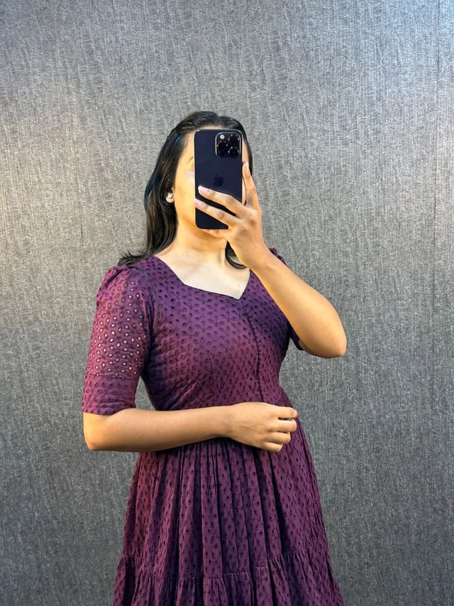 HAKOBA 3 Layer Exclusive Midi Gown - S, Purple