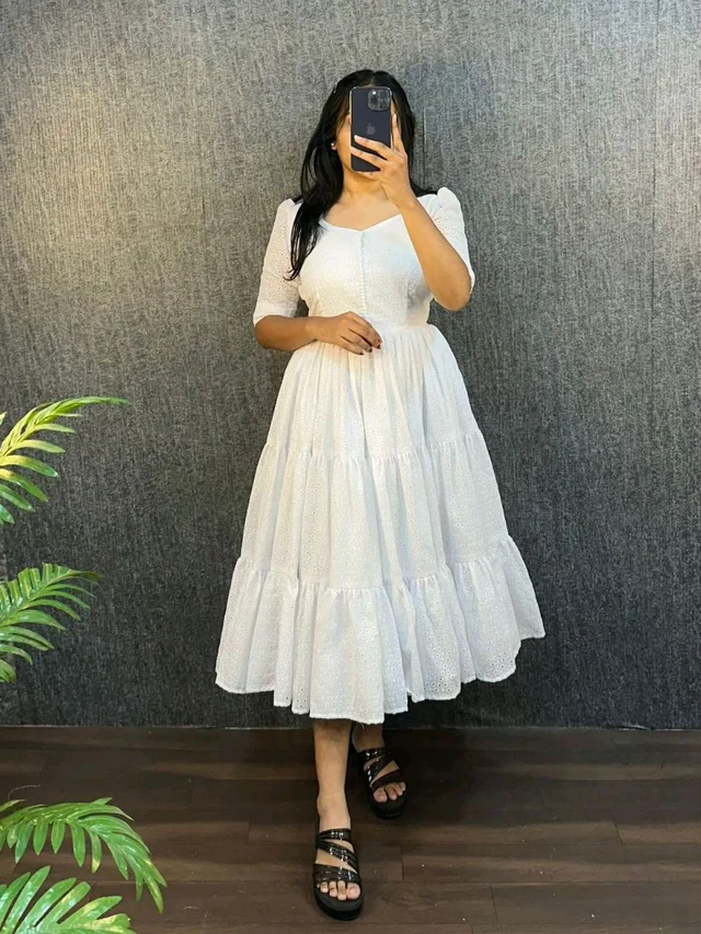 HAKOBA 3 Layer Exclusive Midi Gown - XL, White