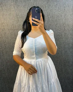 HAKOBA 3 Layer Exclusive Midi Gown - XL, White