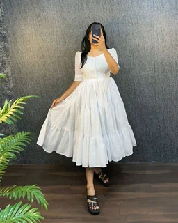 HAKOBA 3 Layer Exclusive Midi Gown - 2XL, White