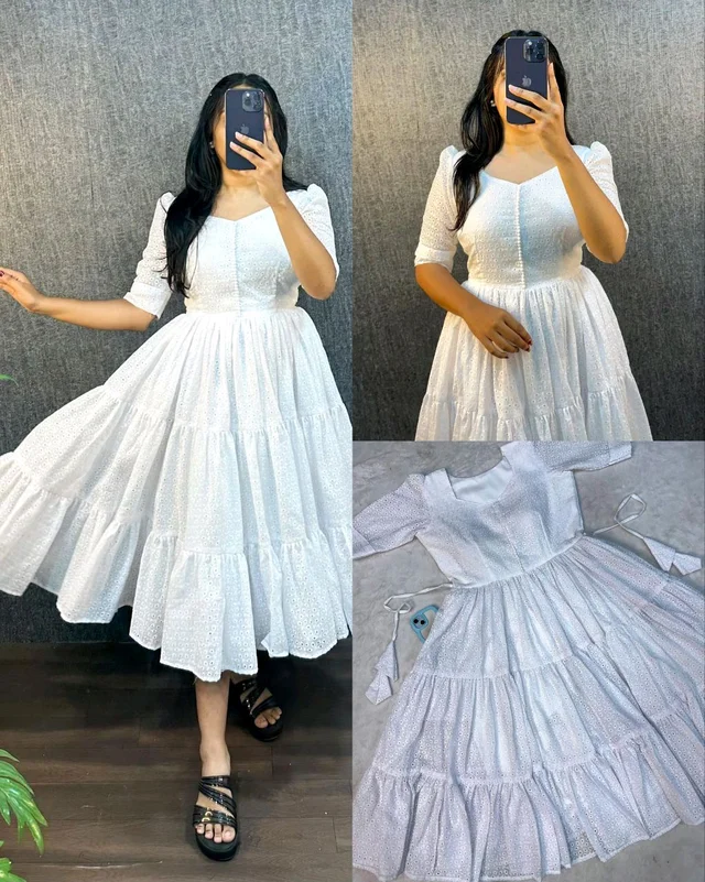 HAKOBA 3 Layer Exclusive Midi Gown - 2XL, White