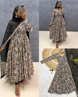 Kalamkari Maxi - 2XL(44), Black