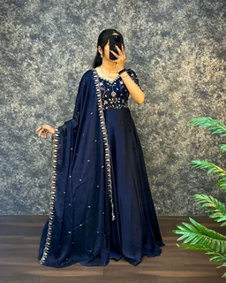 Neha - 2XL, Navy Blue