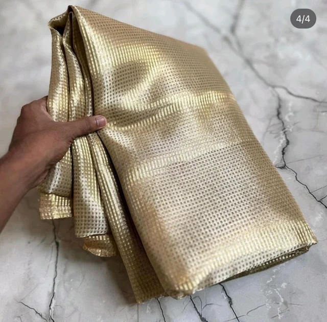 Nayanthara-Inspired Classic Gold Banarasi Silk Saree
