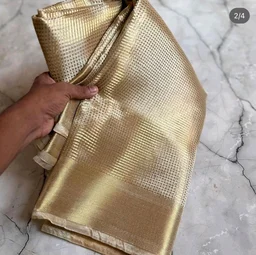 Nayanthara-Inspired Classic Gold Banarasi Silk Saree