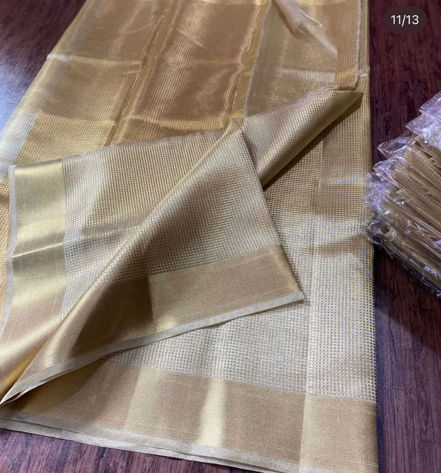 Nayanthara-Inspired Classic Gold Banarasi Silk Saree
