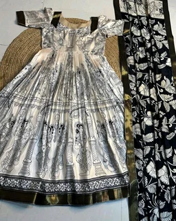 Ritu Choudhary–Inspired Kalamkari Anarkali Set - M
