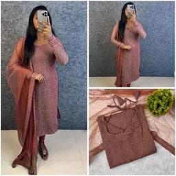 Diana -Designer Party Wear Kurti - M, Coco Bronze