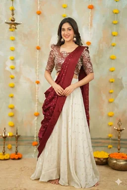 MANASA Royal Designer Lehenga Set - L